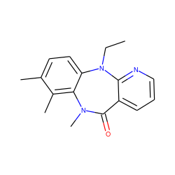 CCN1c2ccc(C)c(C)c2N(C)C(=O)c2cccnc21 ZINC000005842658