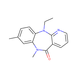 CCN1c2ccc(C)cc2N(C)C(=O)c2cccnc21 ZINC000005842748