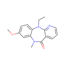 CCN1c2ccc(OC)cc2N(C)C(=O)c2cccnc21 ZINC000005842815