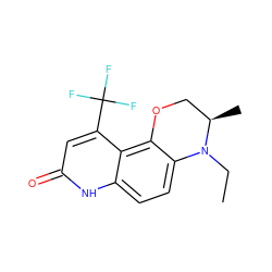 CCN1c2ccc3[nH]c(=O)cc(C(F)(F)F)c3c2OC[C@H]1C ZINC000028953745