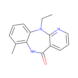 CCN1c2cccc(C)c2NC(=O)c2cccnc21 ZINC000005842874