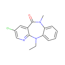 CCN1c2ccccc2N(C)C(=O)c2cc(Cl)cnc21 ZINC000005843153