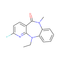 CCN1c2ccccc2N(C)C(=O)c2ccc(F)nc21 ZINC000005843117