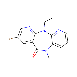 CCN1c2ncc(Br)cc2C(=O)N(C)c2cccnc21 ZINC000005842201