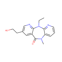 CCN1c2ncc(CCO)cc2C(=O)N(C)c2cccnc21 ZINC000005842240