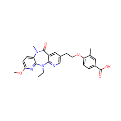CCN1c2ncc(CCOc3ccc(C(=O)O)cc3C)cc2C(=O)N(C)c2ccc(OC)nc21 ZINC000013671803