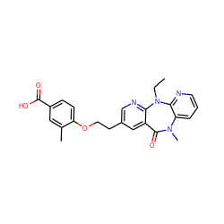CCN1c2ncc(CCOc3ccc(C(=O)O)cc3C)cc2C(=O)N(C)c2cccnc21 ZINC000003961889