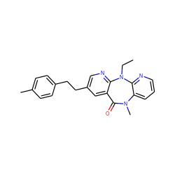 CCN1c2ncc(CCc3ccc(C)cc3)cc2C(=O)N(C)c2cccnc21 ZINC000005842249