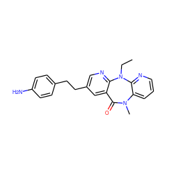 CCN1c2ncc(CCc3ccc(N)cc3)cc2C(=O)N(C)c2cccnc21 ZINC000005842259