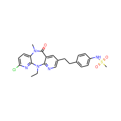 CCN1c2ncc(CCc3ccc(NS(C)(=O)=O)cc3)cc2C(=O)N(C)c2ccc(Cl)nc21 ZINC000013780555