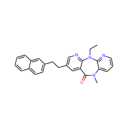 CCN1c2ncc(CCc3ccc4ccccc4c3)cc2C(=O)N(C)c2cccnc21 ZINC000005842268