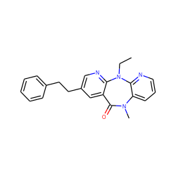 CCN1c2ncc(CCc3ccccc3)cc2C(=O)N(C)c2cccnc21 ZINC000005842298