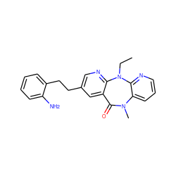 CCN1c2ncc(CCc3ccccc3N)cc2C(=O)N(C)c2cccnc21 ZINC000005842308