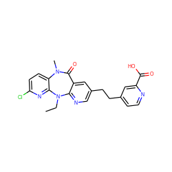 CCN1c2ncc(CCc3ccnc(C(=O)O)c3)cc2C(=O)N(C)c2ccc(Cl)nc21 ZINC000013780561