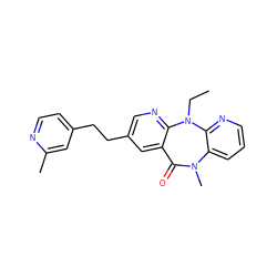CCN1c2ncc(CCc3ccnc(C)c3)cc2C(=O)N(C)c2cccnc21 ZINC000005842325