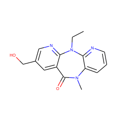 CCN1c2ncc(CO)cc2C(=O)N(C)c2cccnc21 ZINC000005842362