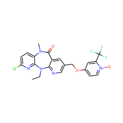 CCN1c2ncc(COc3cc[n+]([O-])c(C(F)(F)F)c3)cc2C(=O)N(C)c2ccc(Cl)nc21 ZINC000013780573