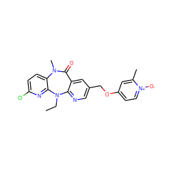 CCN1c2ncc(COc3cc[n+]([O-])c(C)c3)cc2C(=O)N(C)c2ccc(Cl)nc21 ZINC000013780572