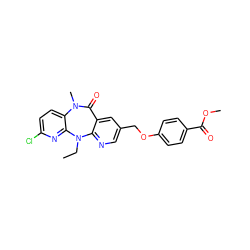 CCN1c2ncc(COc3ccc(C(=O)OC)cc3)cc2C(=O)N(C)c2ccc(Cl)nc21 ZINC000013780564