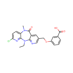 CCN1c2ncc(COc3cccc(C(=O)O)c3)cc2C(=O)N(C)c2ccc(Cl)nc21 ZINC000013780565