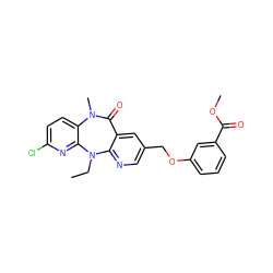 CCN1c2ncc(COc3cccc(C(=O)OC)c3)cc2C(=O)N(C)c2ccc(Cl)nc21 ZINC000013780563