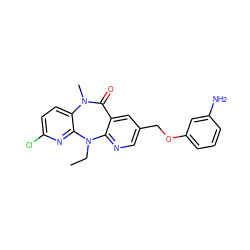 CCN1c2ncc(COc3cccc(N)c3)cc2C(=O)N(C)c2ccc(Cl)nc21 ZINC000005841425