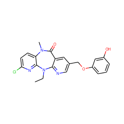 CCN1c2ncc(COc3cccc(O)c3)cc2C(=O)N(C)c2ccc(Cl)nc21 ZINC000006385139