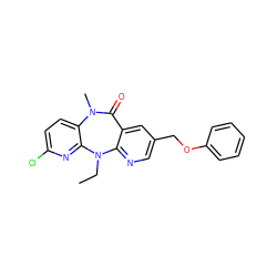 CCN1c2ncc(COc3ccccc3)cc2C(=O)N(C)c2ccc(Cl)nc21 ZINC000006385141