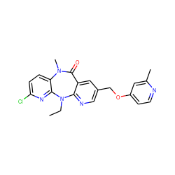 CCN1c2ncc(COc3ccnc(C)c3)cc2C(=O)N(C)c2ccc(Cl)nc21 ZINC000005883791