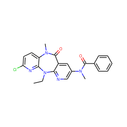 CCN1c2ncc(N(C)C(=O)c3ccccc3)cc2C(=O)N(C)c2ccc(Cl)nc21 ZINC000013780562