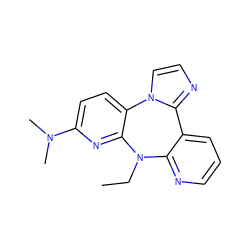 CCN1c2ncccc2-c2nccn2-c2ccc(N(C)C)nc21 ZINC000029397781