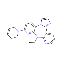 CCN1c2ncccc2-c2nccn2-c2ccc(N3CC=CCC3)nc21 ZINC000029397784
