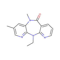 CCN1c2ncccc2C(=O)N(C)c2cc(C)cnc21 ZINC000005842039