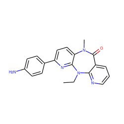 CCN1c2ncccc2C(=O)N(C)c2ccc(-c3ccc(N)cc3)nc21 ZINC000005841870