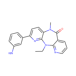 CCN1c2ncccc2C(=O)N(C)c2ccc(-c3cccc(N)c3)nc21 ZINC000005841917