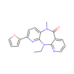 CCN1c2ncccc2C(=O)N(C)c2ccc(-c3ccco3)nc21 ZINC000005841963