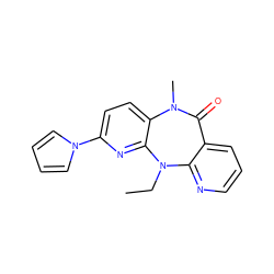 CCN1c2ncccc2C(=O)N(C)c2ccc(-n3cccc3)nc21 ZINC000005842029