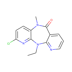 CCN1c2ncccc2C(=O)N(C)c2ccc(Cl)nc21 ZINC000006385161