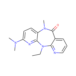 CCN1c2ncccc2C(=O)N(C)c2ccc(N(C)C)nc21 ZINC000006385163