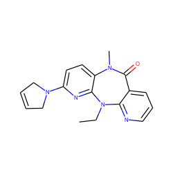 CCN1c2ncccc2C(=O)N(C)c2ccc(N3CC=CC3)nc21 ZINC000006385168