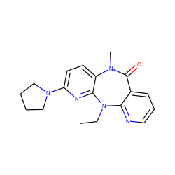 CCN1c2ncccc2C(=O)N(C)c2ccc(N3CCCC3)nc21 ZINC000006385169