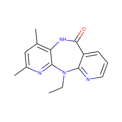 CCN1c2ncccc2C(=O)Nc2c(C)cc(C)nc21 ZINC000005842107