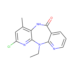 CCN1c2ncccc2C(=O)Nc2c(C)cc(Cl)nc21 ZINC000006385184