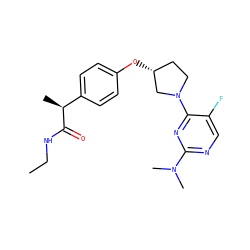 CCNC(=O)[C@@H](C)c1ccc(O[C@@H]2CCN(c3nc(N(C)C)ncc3F)C2)cc1 ZINC000221035118