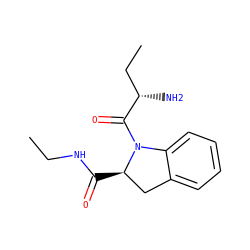 CCNC(=O)[C@@H]1Cc2ccccc2N1C(=O)[C@@H](N)CC ZINC000013675990
