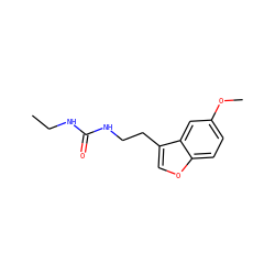 CCNC(=O)NCCc1coc2ccc(OC)cc12 ZINC000013781745