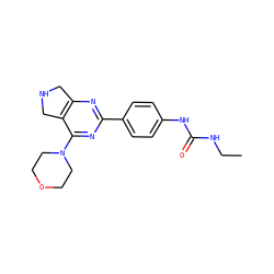 CCNC(=O)Nc1ccc(-c2nc3c(c(N4CCOCC4)n2)CNC3)cc1 ZINC000095575146