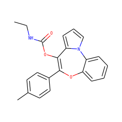 CCNC(=O)OC1=C(c2ccc(C)cc2)Oc2ccccc2-n2cccc21 ZINC000013491314