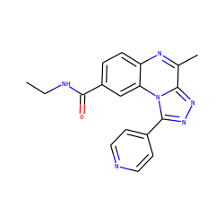 CCNC(=O)c1ccc2nc(C)c3nnc(-c4ccncc4)n3c2c1 ZINC000095597336
