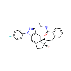 CCNC(=O)c1ccccc1CC[C@]1(O)CCC2=Cc3c(cnn3-c3ccc(F)cc3)C[C@@]21C ZINC000095561620